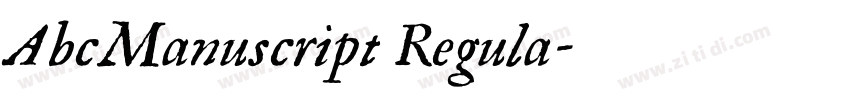 AbcManuscript Regula字体转换